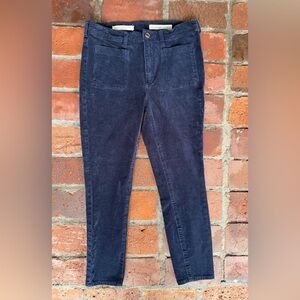 Pilcro and the Letterpress Navy Corduroy Trousers